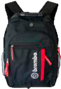 акция Брембо подарок фирменный рюкзак за покупку тормозных колодок дисков и прочей продукции Brembo