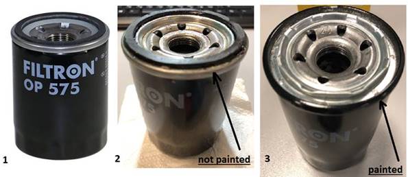 FILTRON OP575 разный внешний вид фильтров