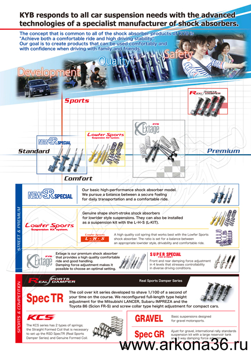 kyb sport tuning каталог для спортивных и тюнингованных авто 2015 2016