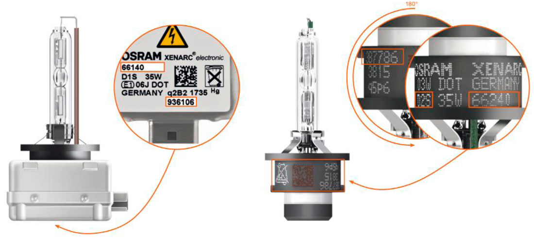 Осрам проверка на подлинность ксенона маркировка цоколя