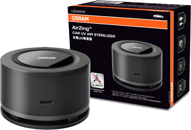 акция OSRAM дезинфектор Салона автомобиля против COVID AirZing в подарок
